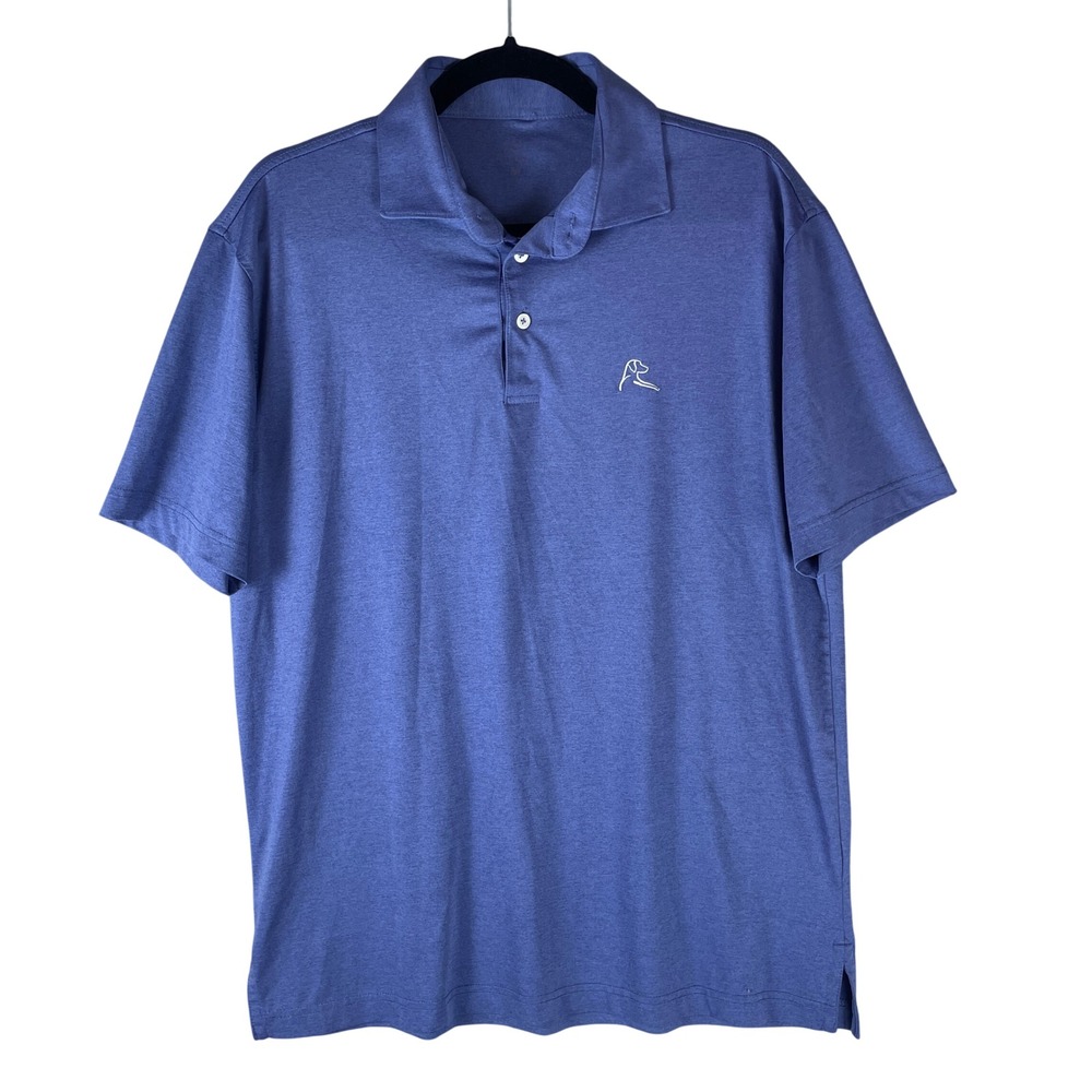 Rhoback Polo Shirt Mens Medium Blue Pre-owned Short Sleeve Performance Golf